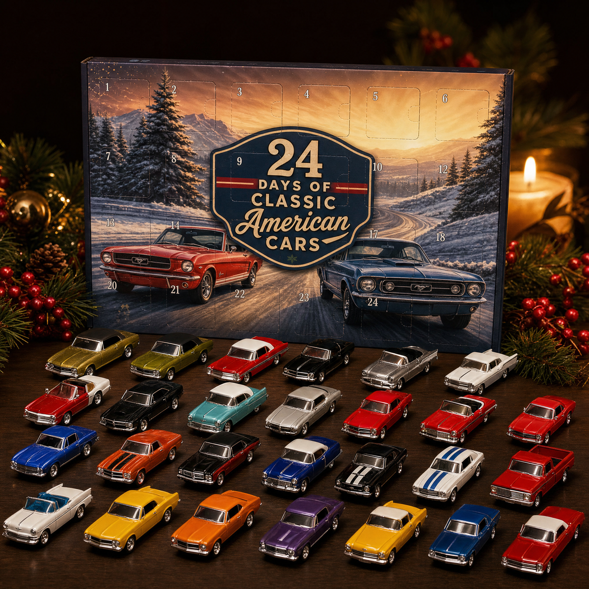 Julekalender med 24 klassiske amerikanske biler