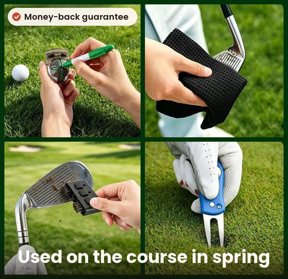 Open the door, into the bag, out on the course
