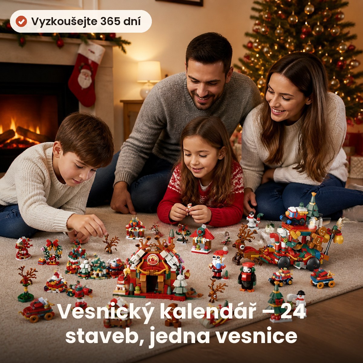 Adventní kalendář s 24 stavebnicemi