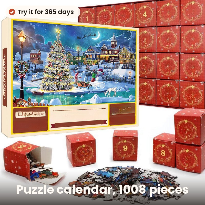 Advent calendar with a Christmas puzzle