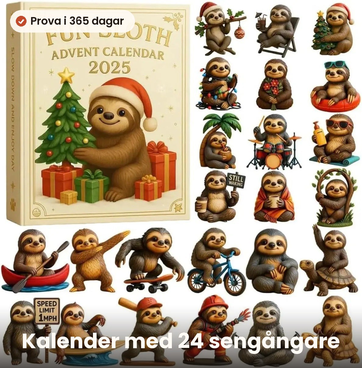 Adventskalender med 24 sengångare