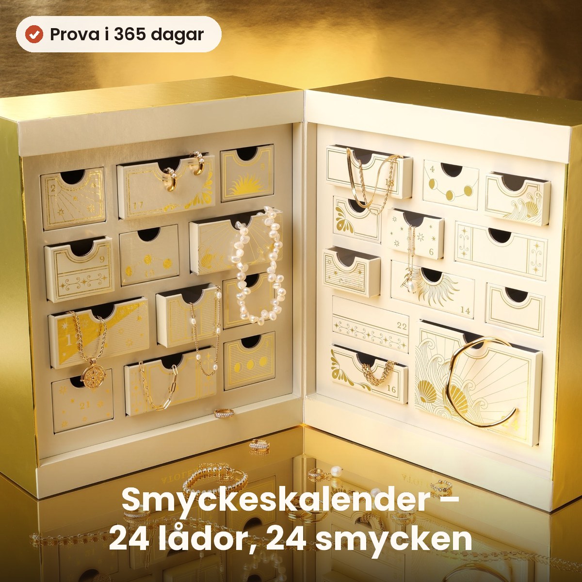 Adventskalender med 24 smycken