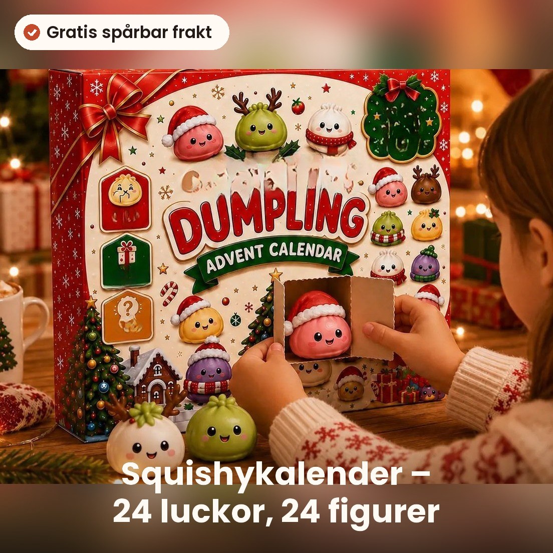 Julekalender med 24 squishy-figurer