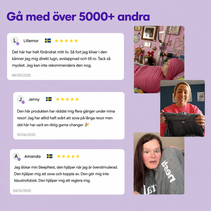 SleepNest sovpod vuxen – öppen fotdesign och fria armar