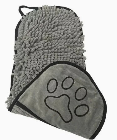 Torkhandskens två sidor – chenille och slät mikrofiber