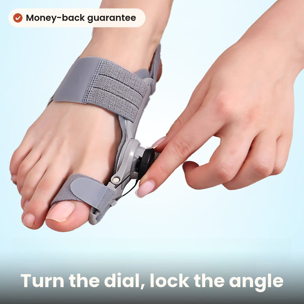 The splint pulls the toe outward
