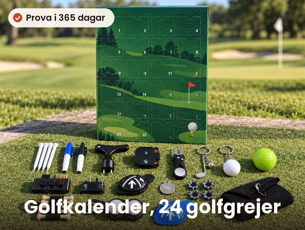 Adventskalender med 24 golftillbehör