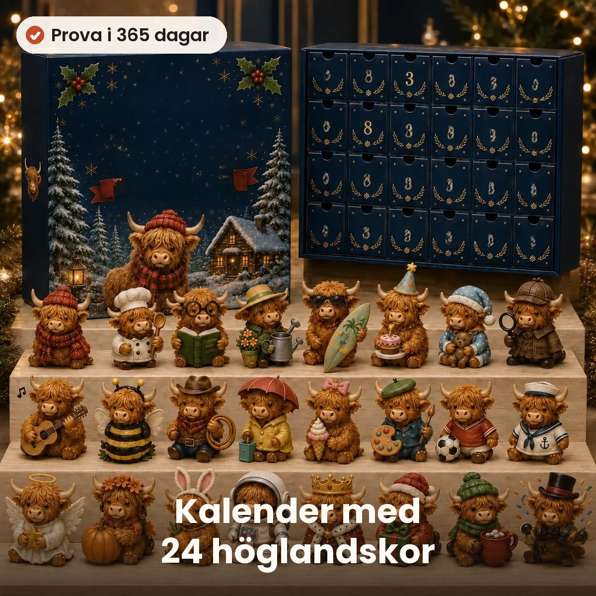 Adventskalender med 24 höglandskor