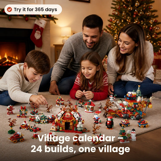 Advent calendar with 24 building kits