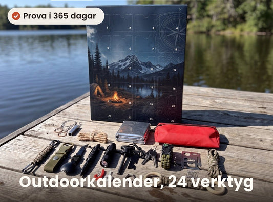 Adventskalender med 24 friluftsverktyg