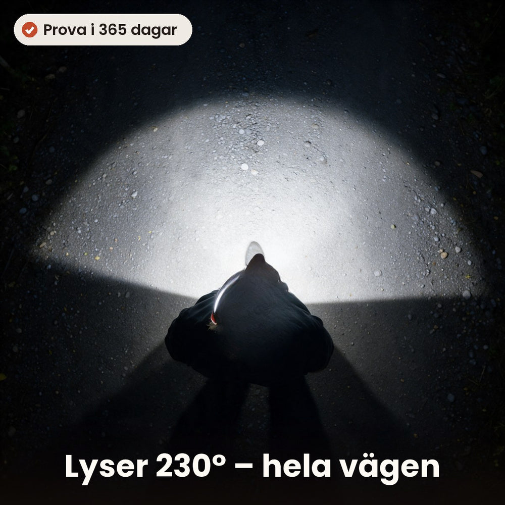 230° brett, inte en smal prick