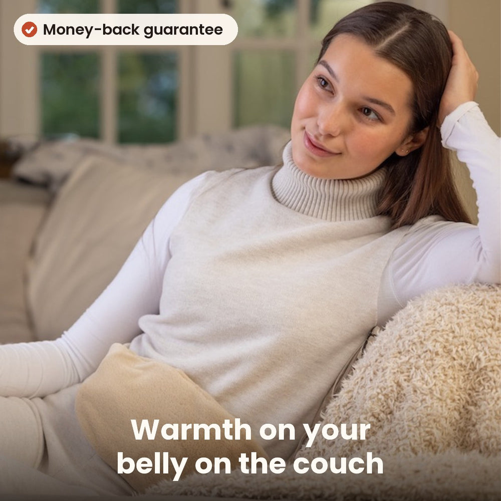 A regular hot water bottle slips away