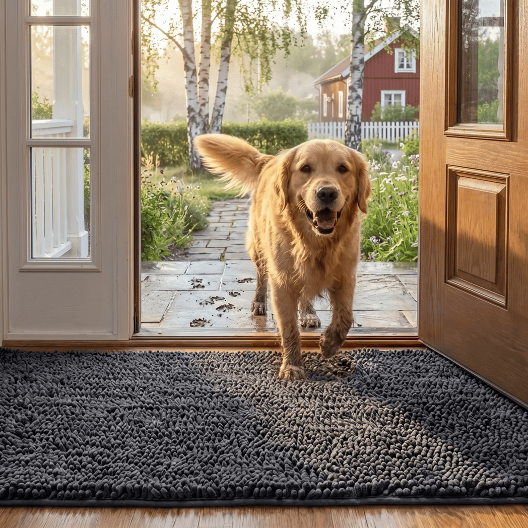 Tassmattan i mörkgrå